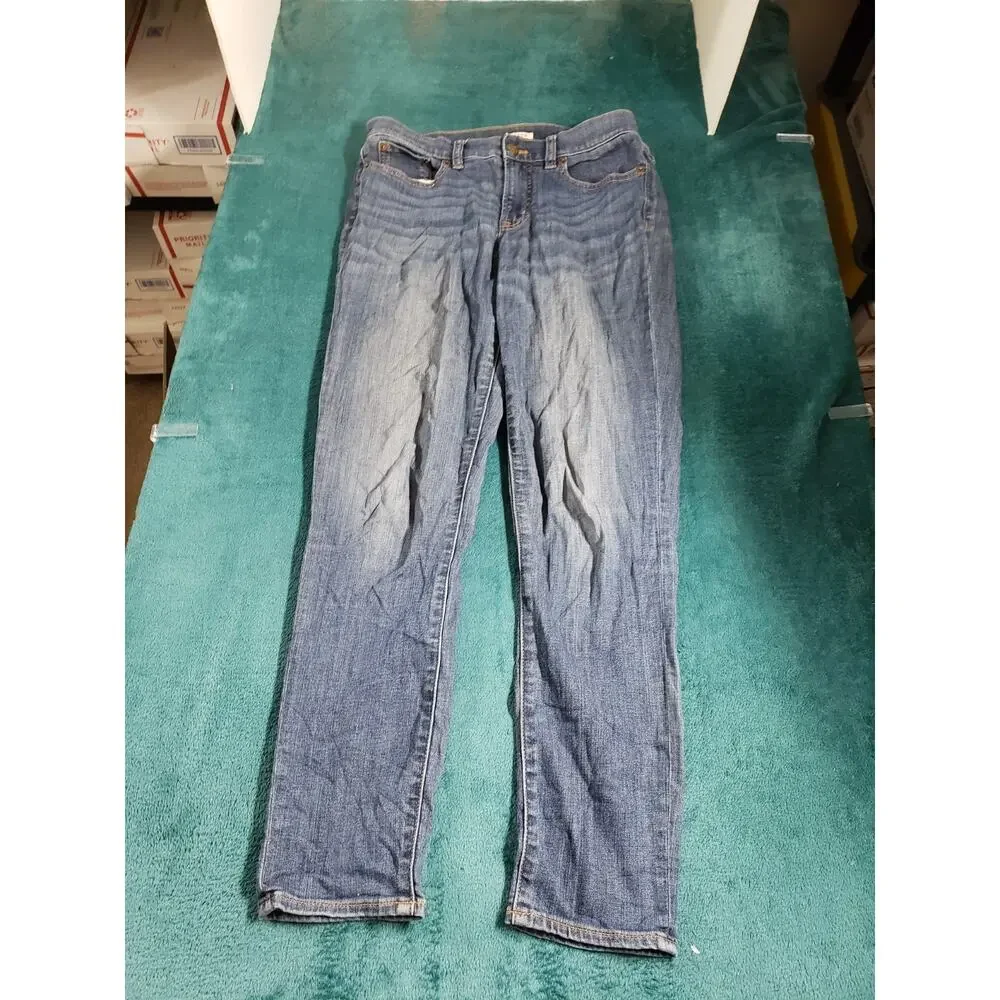 J.Crew Jeans Size 27x28 Mens Blue Pants Stretch Denim Mid Rise Straight Ankle